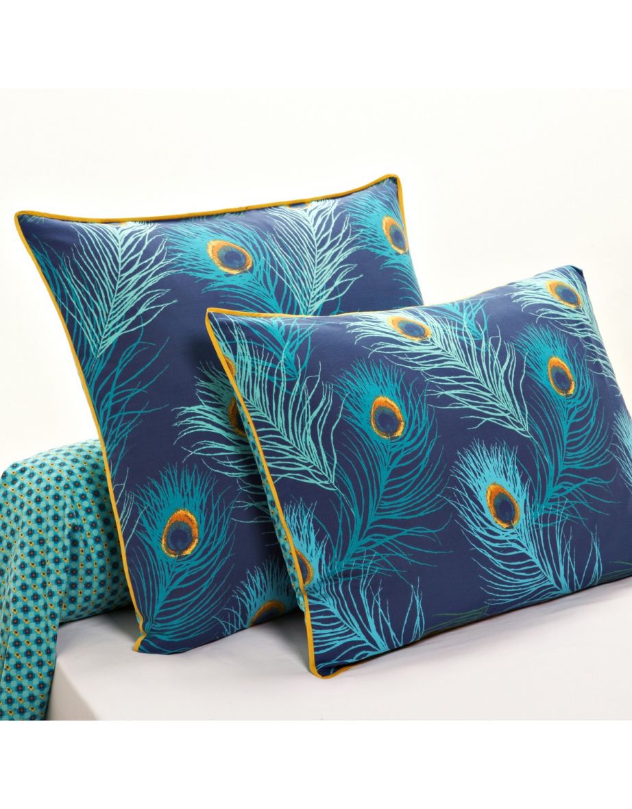 SHAKHRA Feather Print Cotton Percale Pillowcase