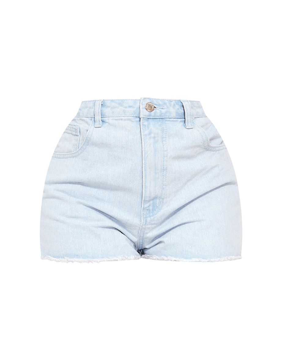 Shape Blue Cotton Printed Bum Hot Pants - 4