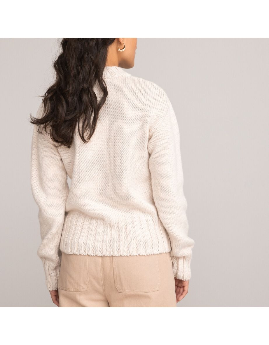 Chunky Knit Jumper/Sweater with Crew Neck - 3