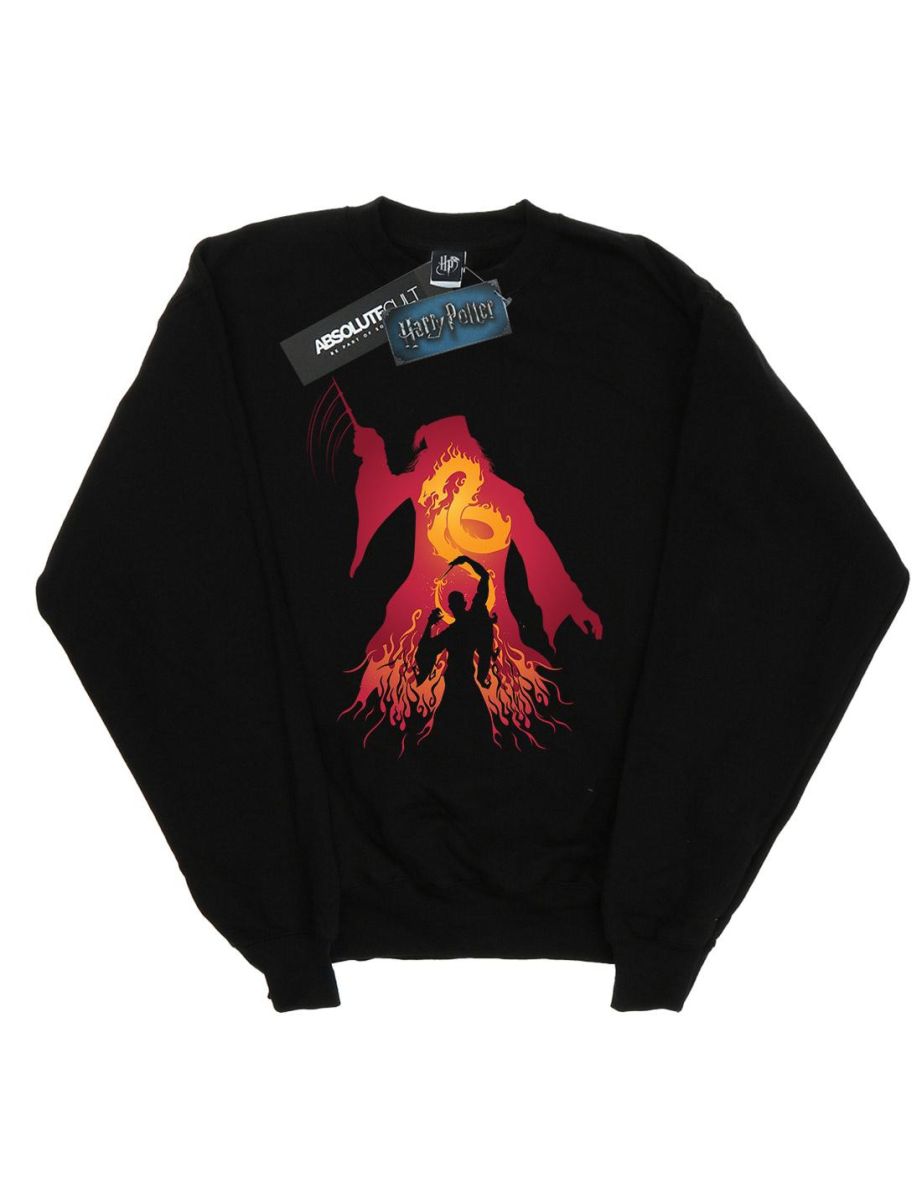 Harry Potter Boys Dumbledore Silhouette Sweatshirt - Black - 3