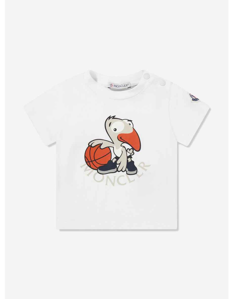 Baby Boys Duck Print t-Shirt in Ivory