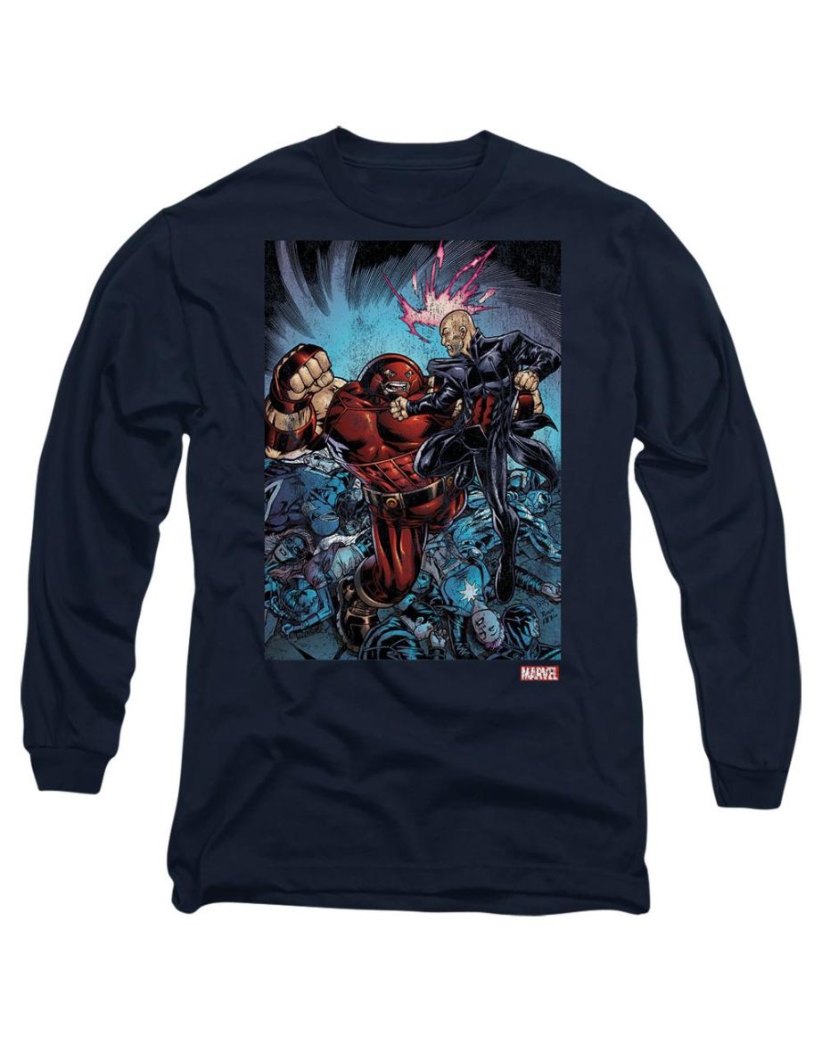 Marvel  Adult X-Men Destroy Juggernaut T-Shirt - Navy