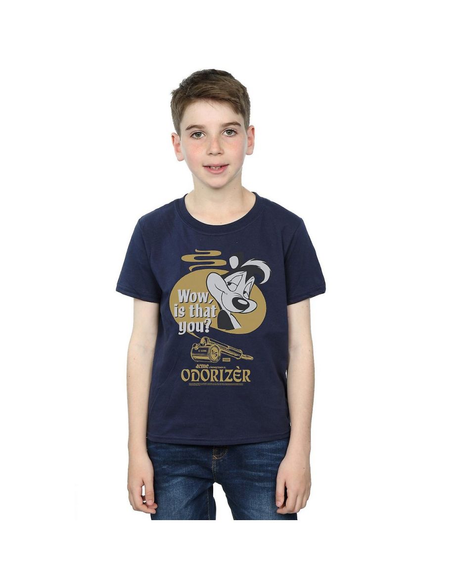 Looney Tunes Boys Odorizer Pepe Le Pew Cotton T-Shirt - Navy Blue