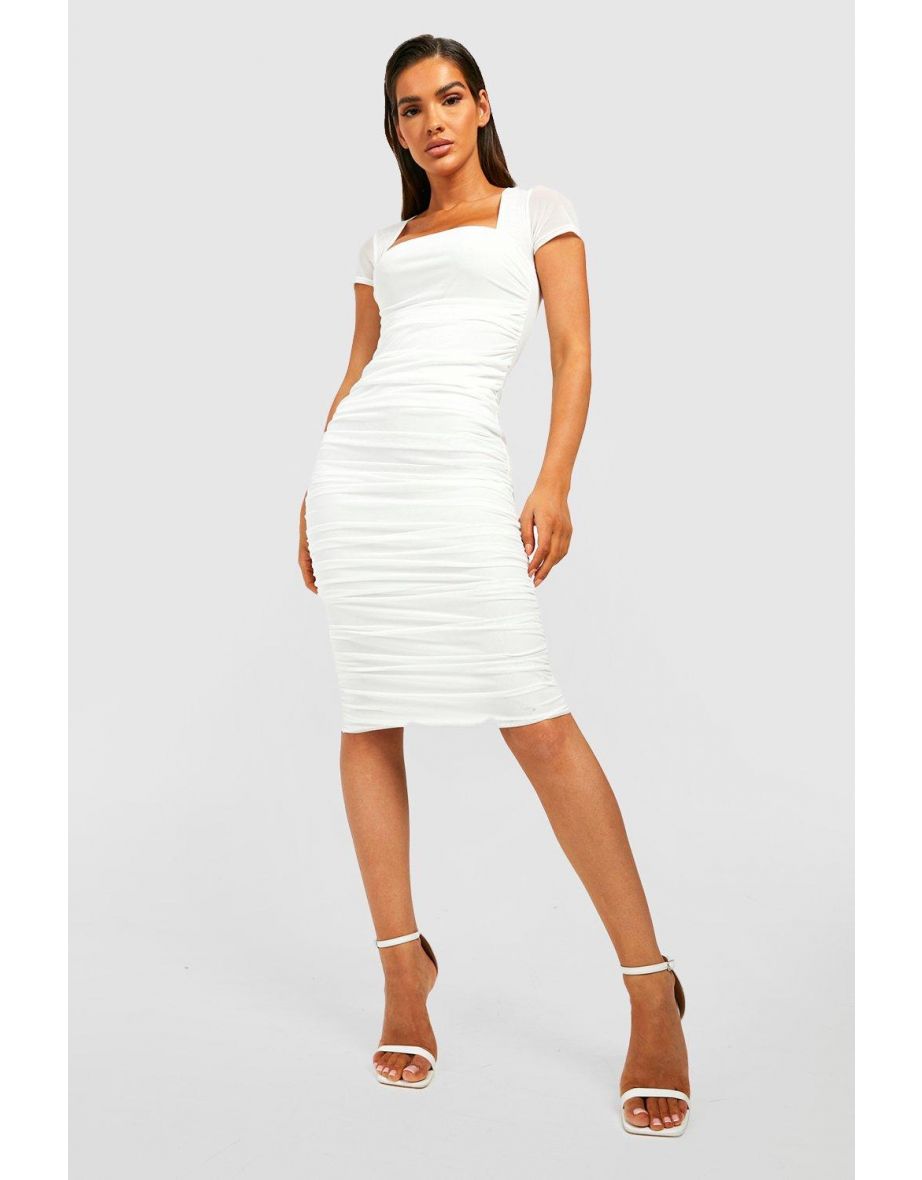 Ivory bodycon 2025 midi dress