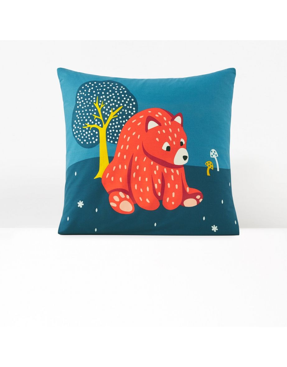 Orsi Bear Print Cotton Pillowcase