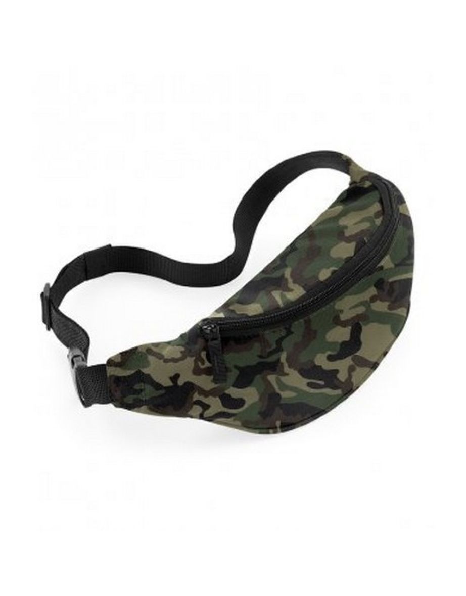 Bagbase Adjustable Belt Bag (2.5 Litres) (Pack of 2) - Jungle Camo