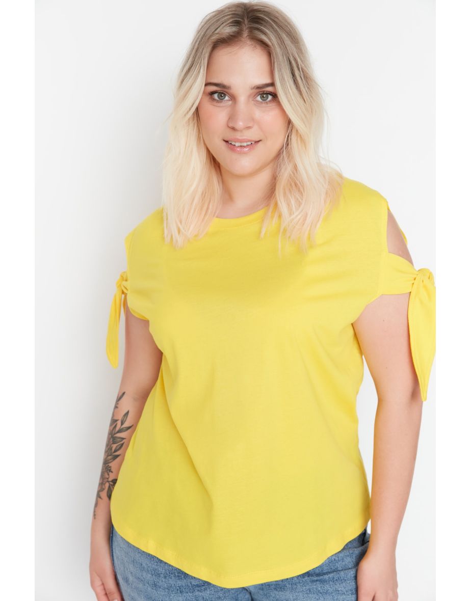 Plus Size T-Shirt - Yellow - Regular fit
