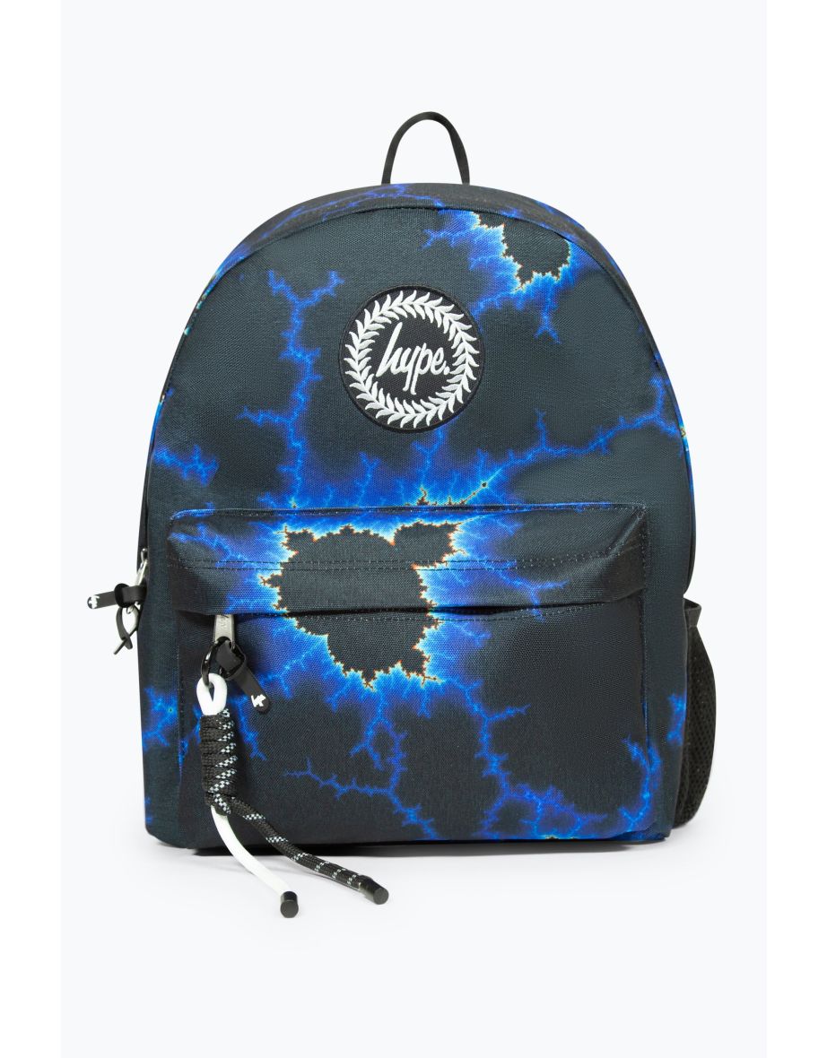 Shop HYPE BLACK BLUE LIGHTNING BADGE BACKPACK Online in Oman VogaCloset