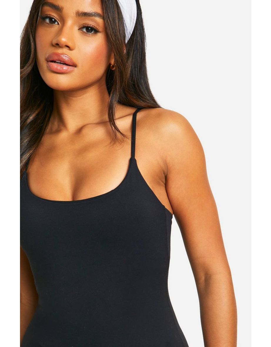 Premium Sculpt Strappy Unitard Jumpsuit - black - 3