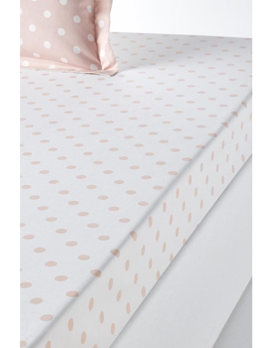 Clarisse Polka Dot Cotton Fitted Sheet