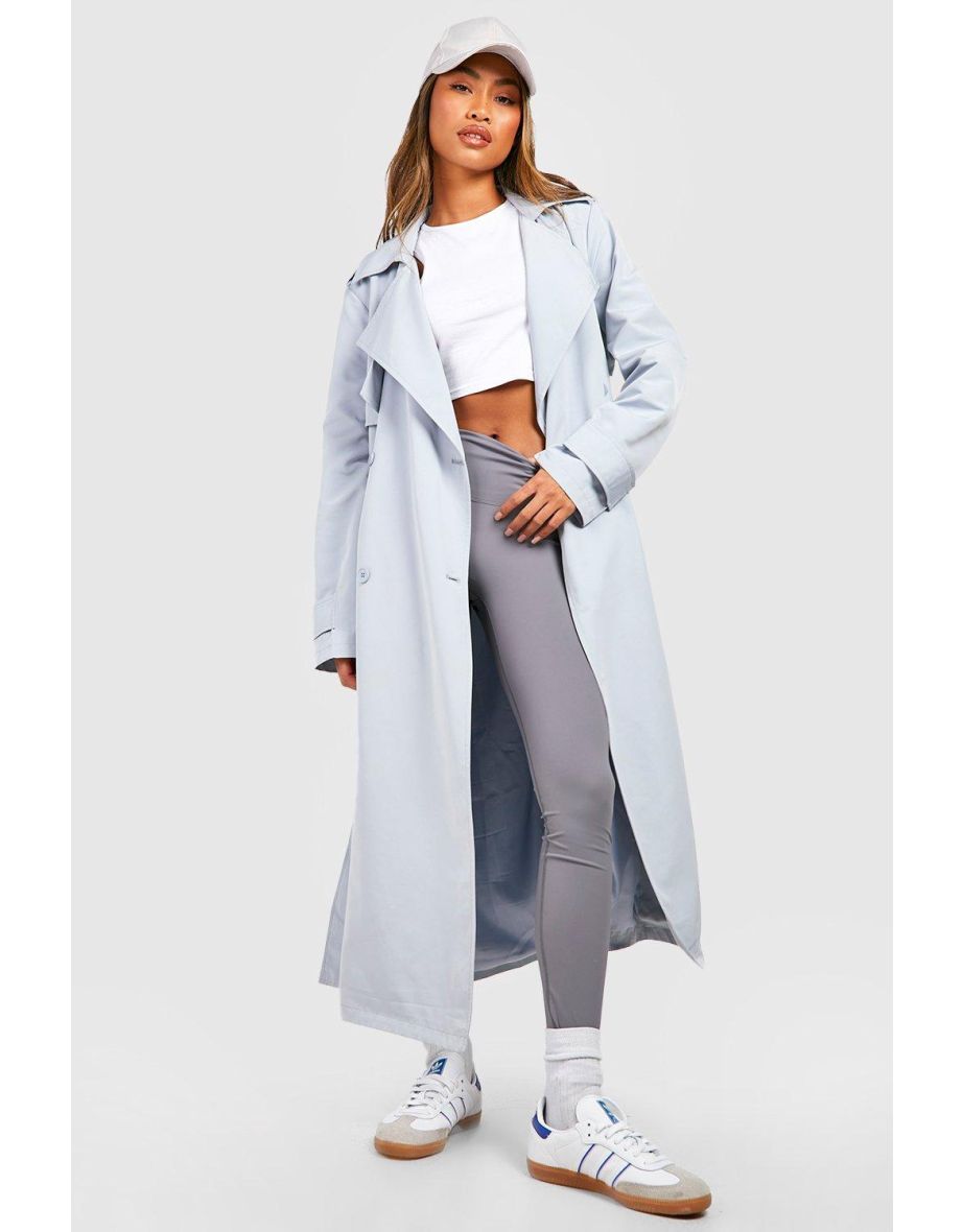 Dusty blue sale trench coat