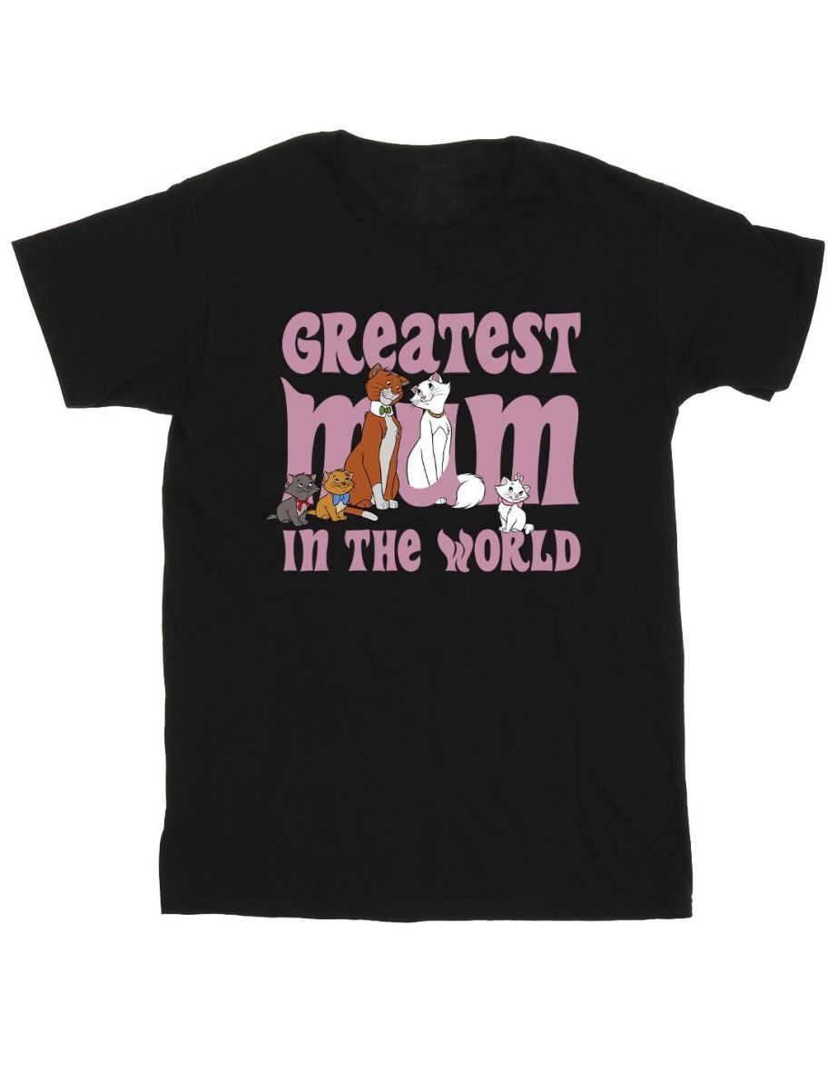 Disney Boys The Aristocats Greatest Mum T-Shirt - Black