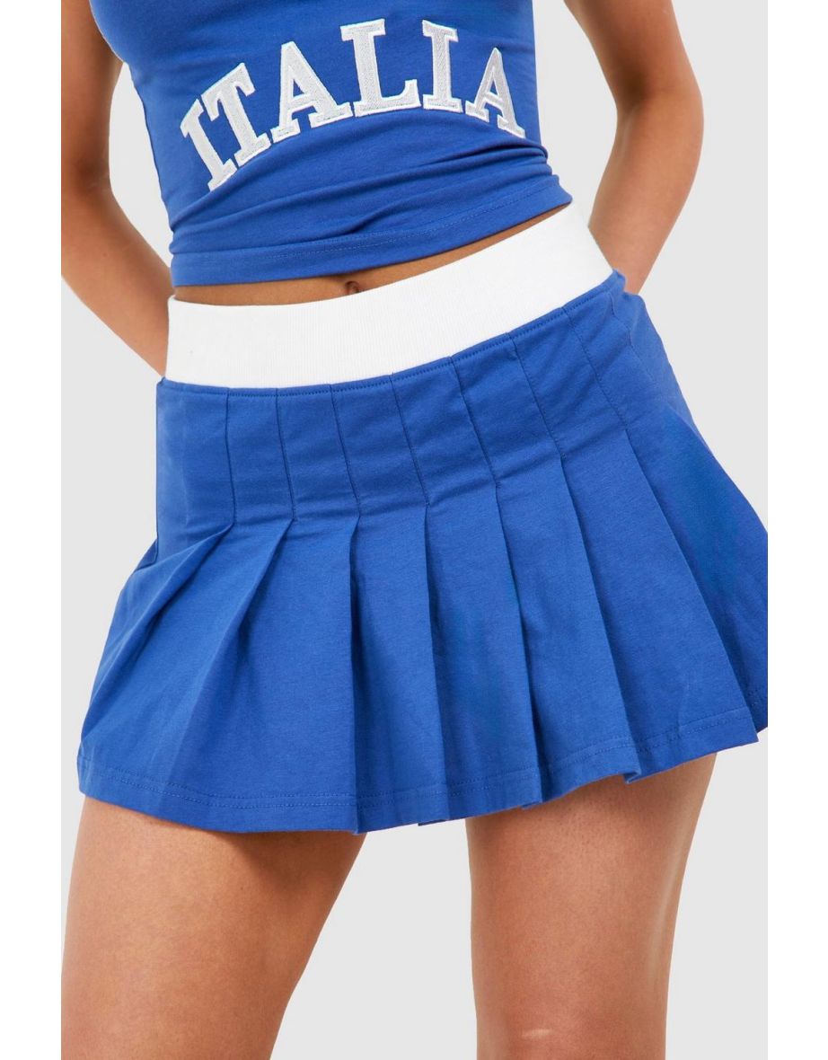 Italia Set Mini Pleated Tennis Skirt - blue - 3