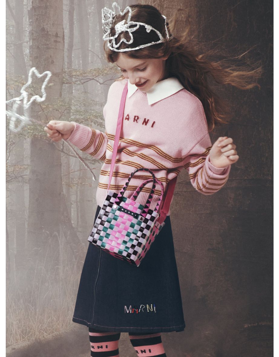 Girls Striped Jumper in Pink