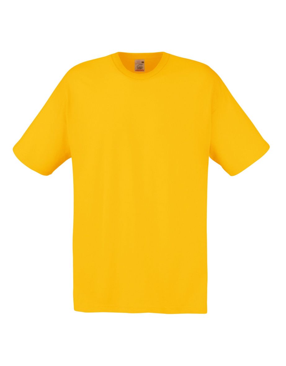Fruit Of The Loom Mens Original Short Sleeve T-Shirt - Sunflower