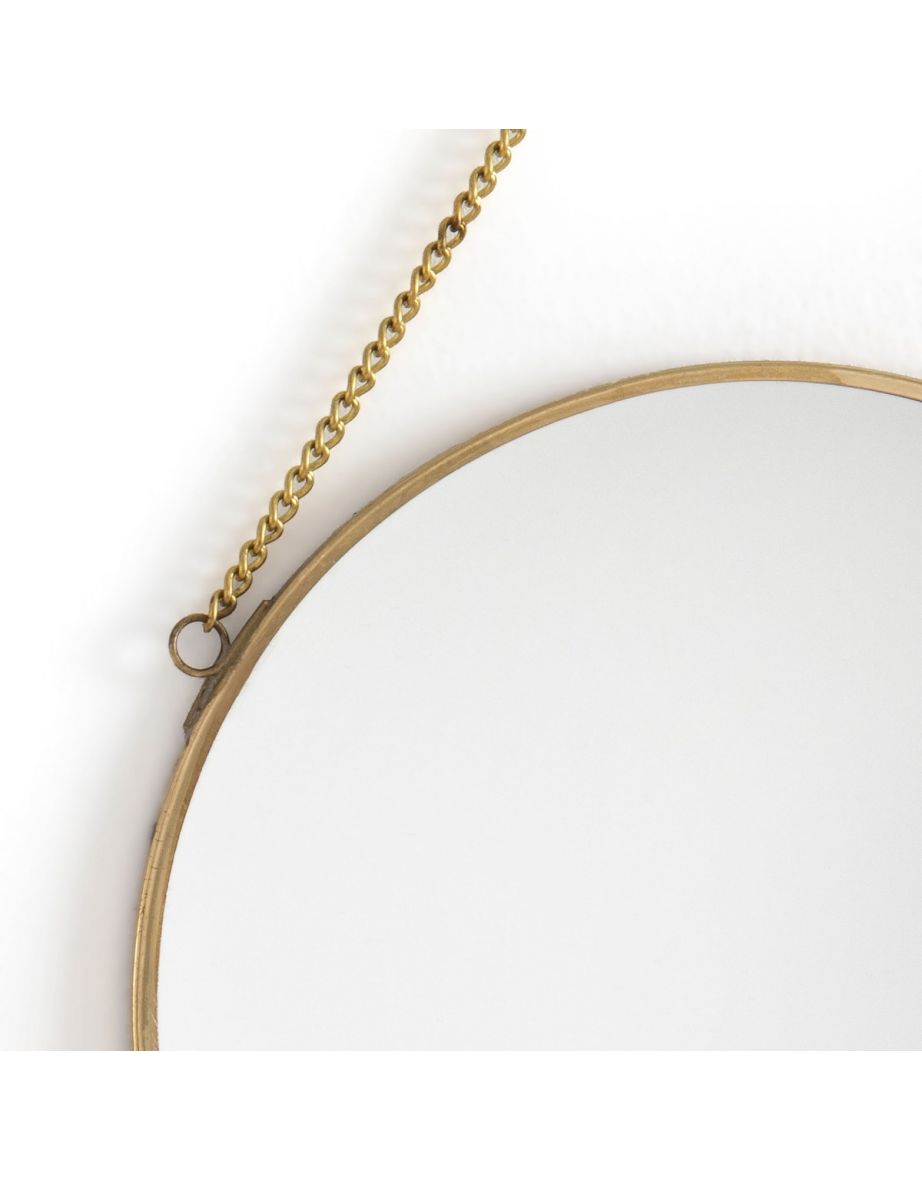 Set of 2 Uyova Round Mirrors in Brass or Black - 1