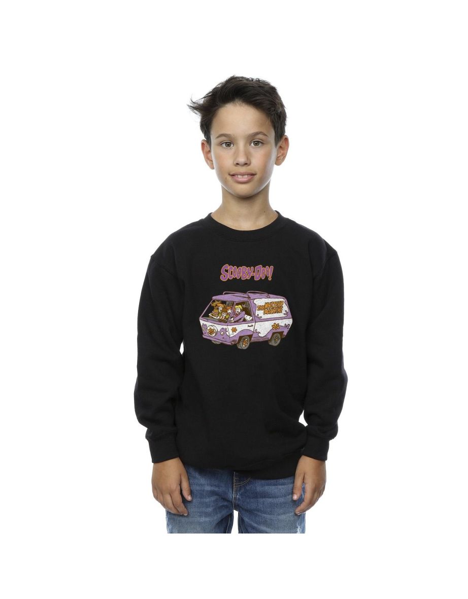 Scooby Doo Boys Mystery Machine Van Sweatshirt - Black