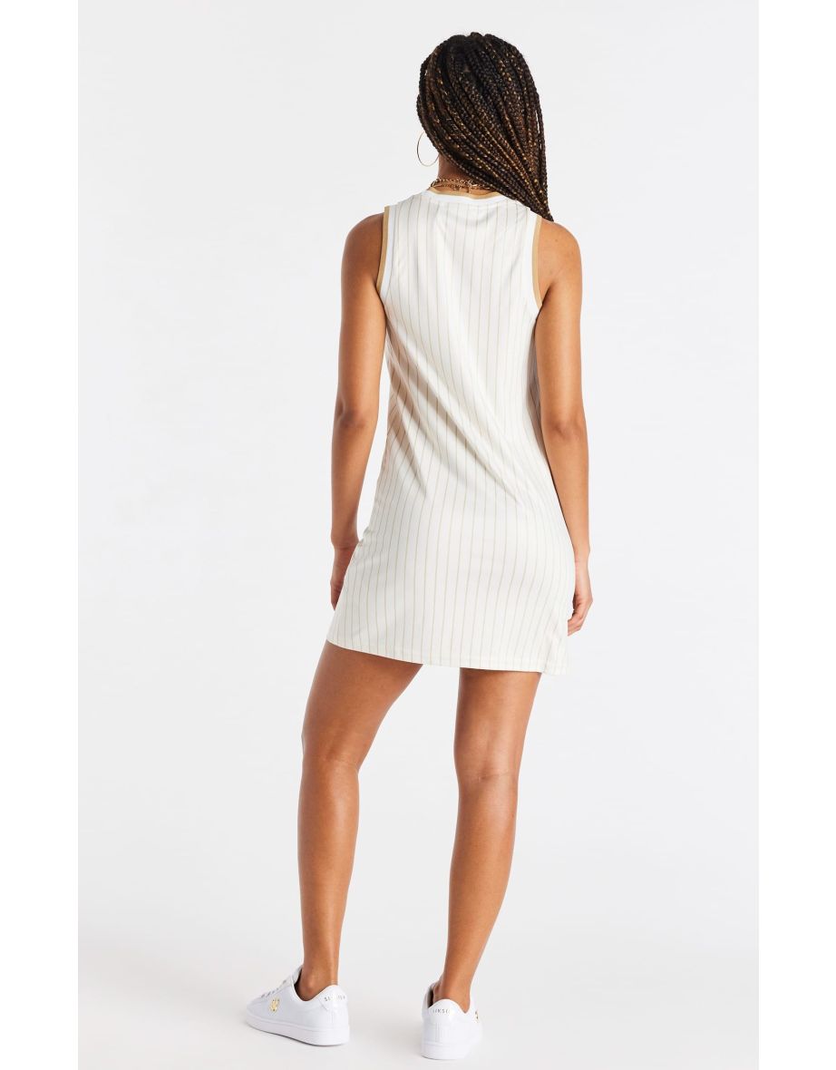 Women's SikSilk Luxe Basketball Dress in Cream - 4