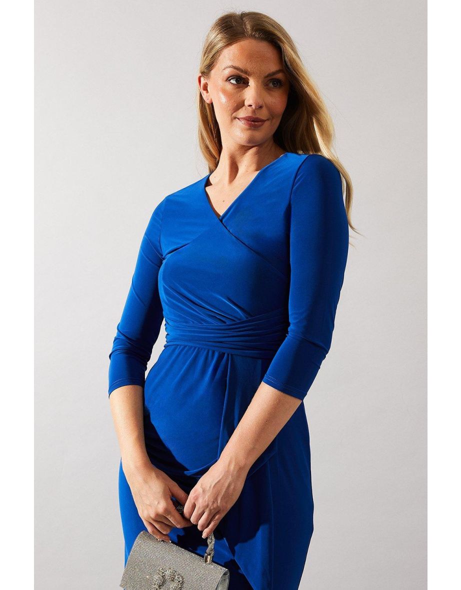 Occasion Drape Ruched Waist Midi Dress - 3