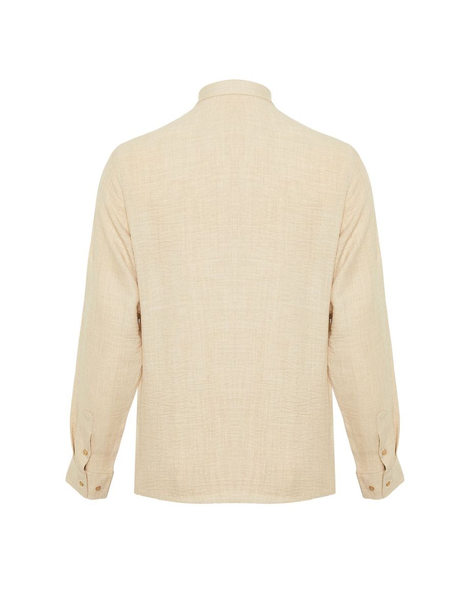 Stone Men's Slim Fit Large Collar Casual Shirt - 7