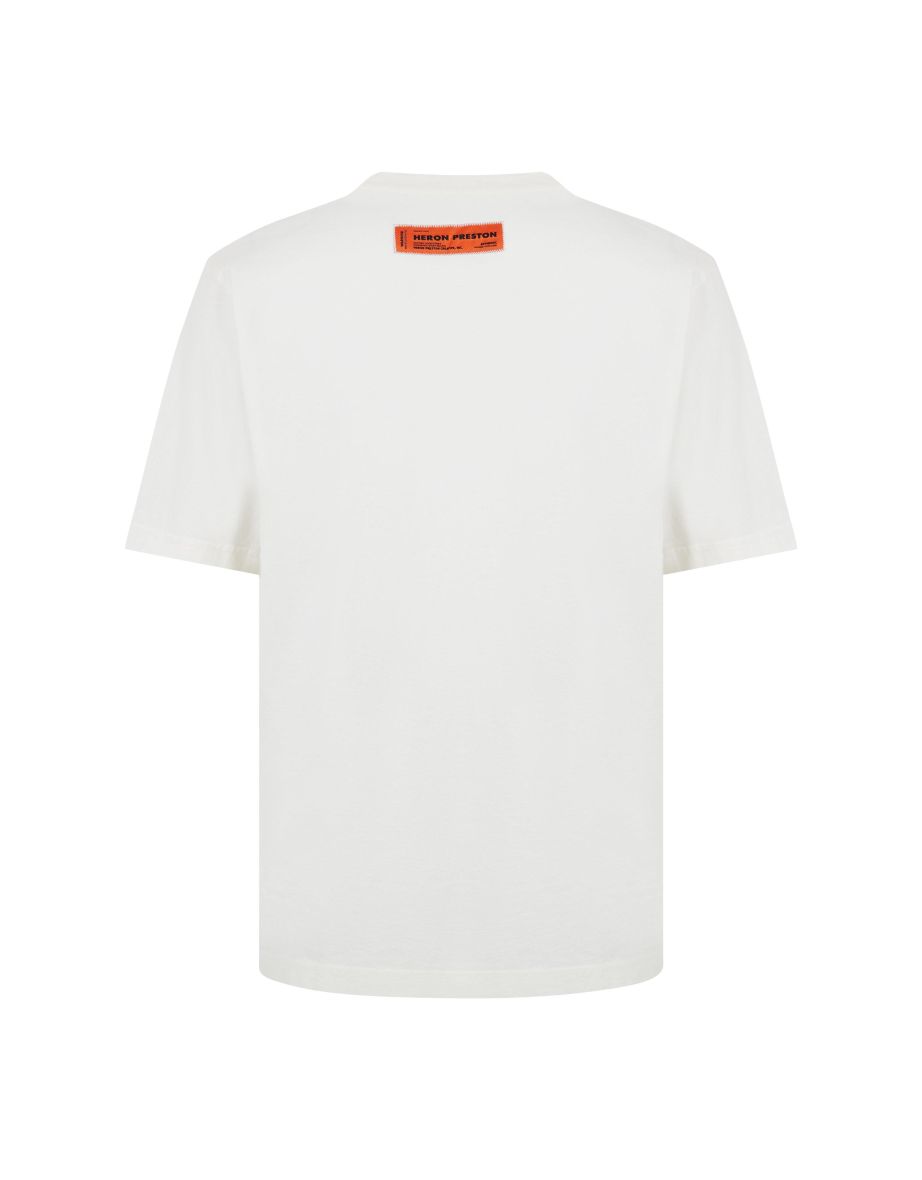 Men's Heron Preston Misprinted Heron T-Shirt in White - 4