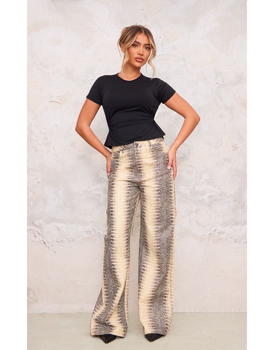 Black Slinky Backless T Shirt
