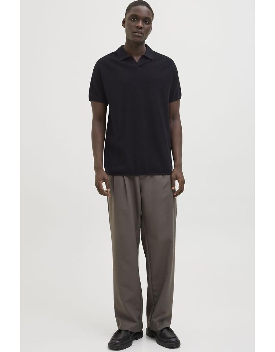 Buttonless Knit Polo Shirt