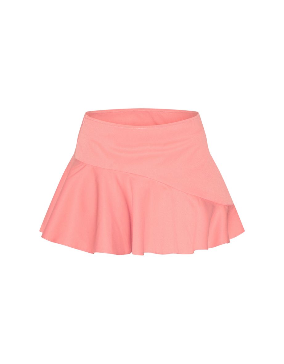 Apricot Tailored Woven Scalloped Edge Mini Skirt - 5