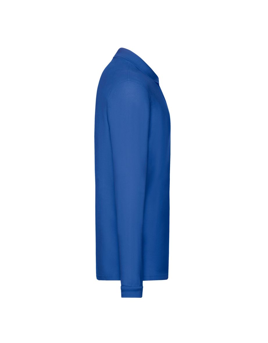 Fruit of the Loom Mens Premium Pique Long-Sleeved Polo Shirt - Royal Blue - 2