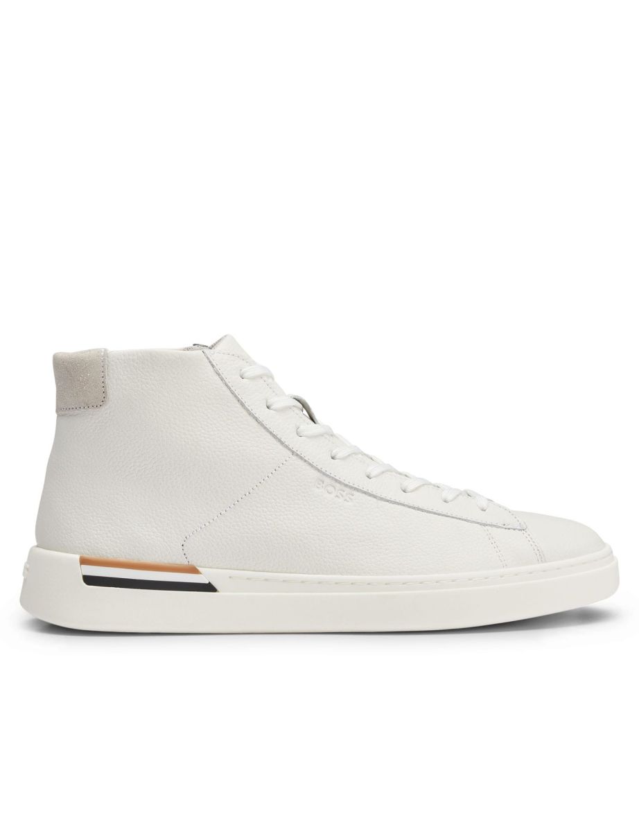 Men's Boss Clint Hi-Top Trainers in White