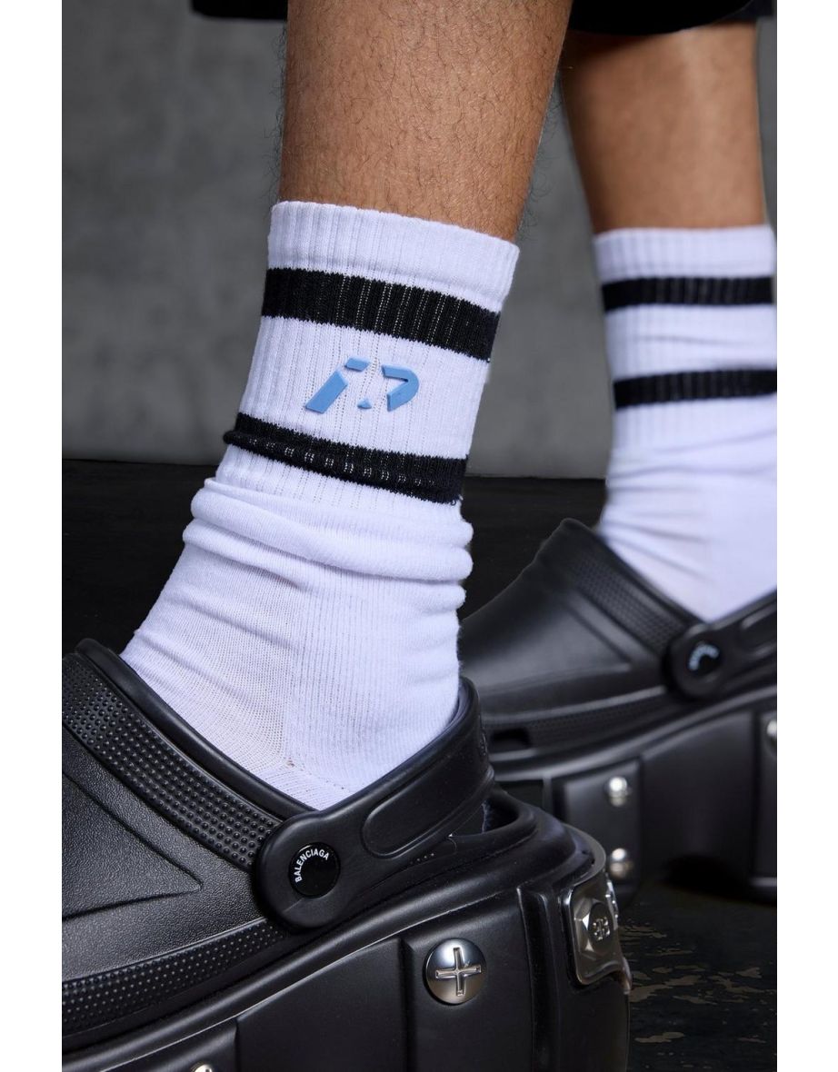 Gunna Sport Tube Socks With Injection Print - white