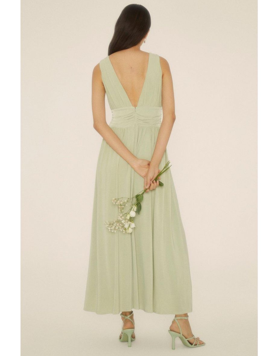 Petite Premium Jersey Ruched Maxi Dress - 2