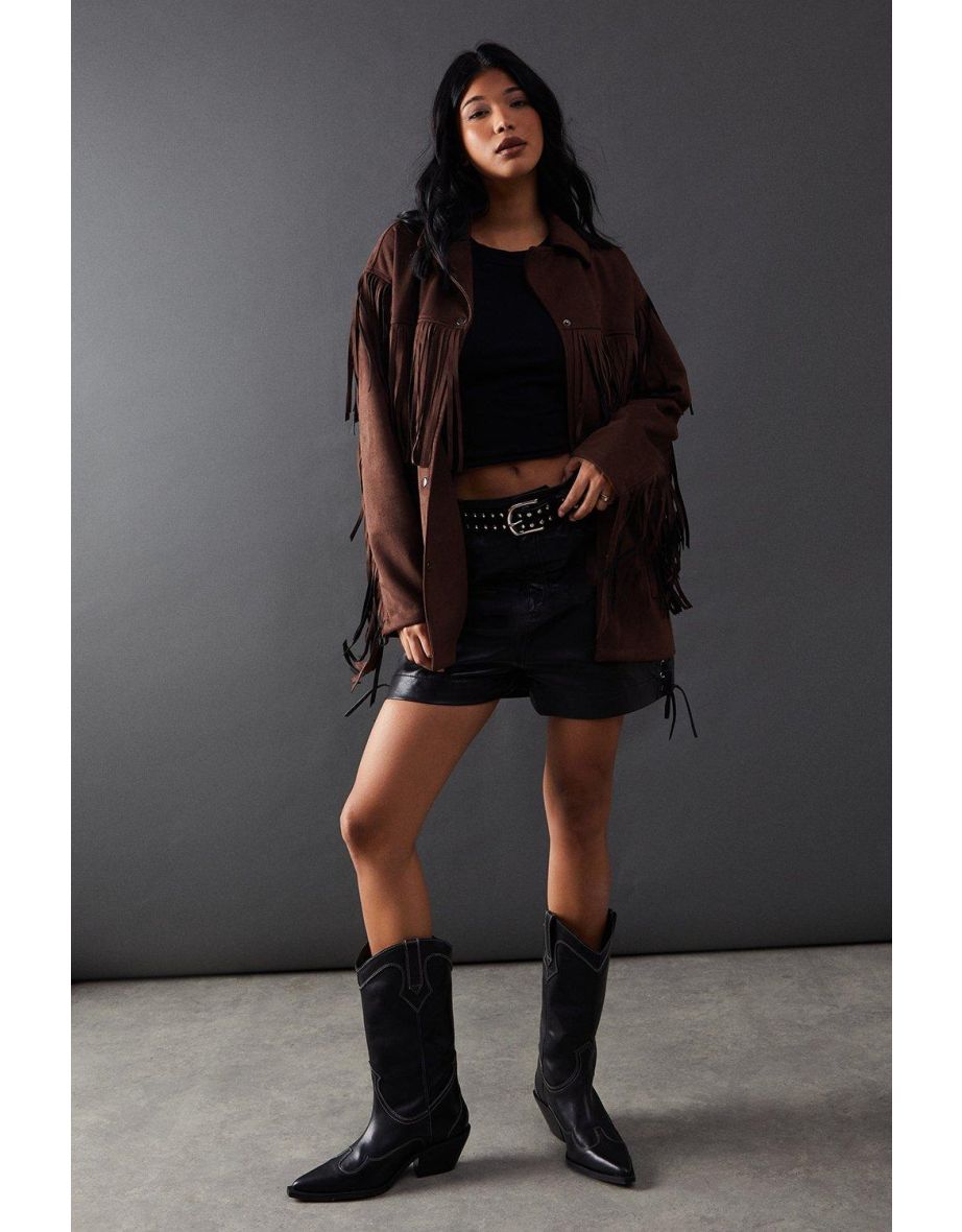 Suedette Western Fringed Jacket - 3