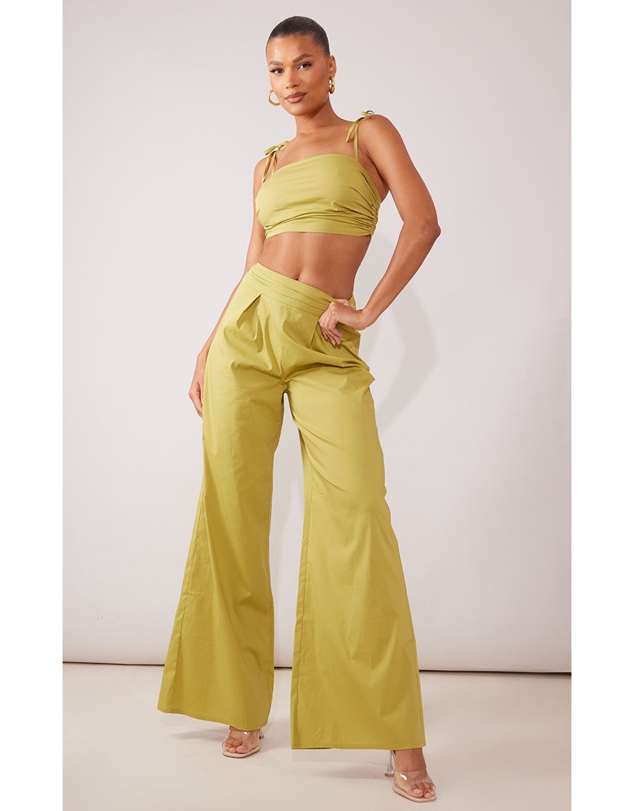 Free People extreme wide leg trousers in vintage tan  ASOS