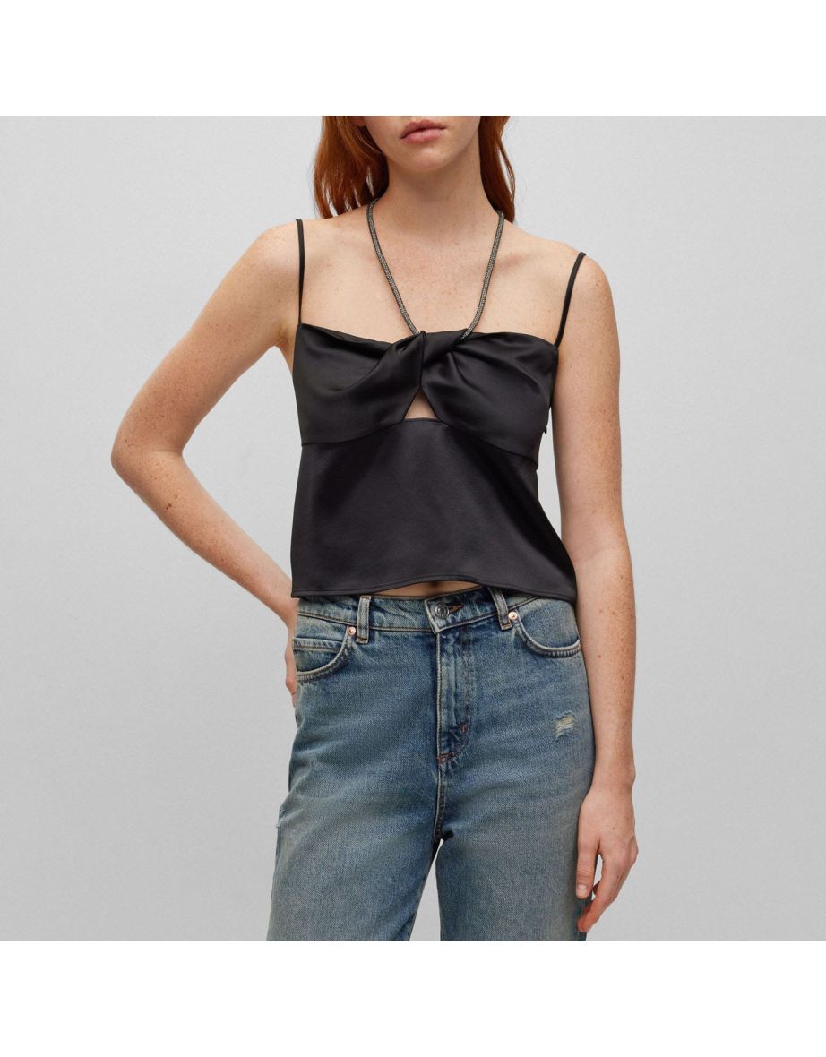 Women's Hugo Boss Crystali-1 Top in Black