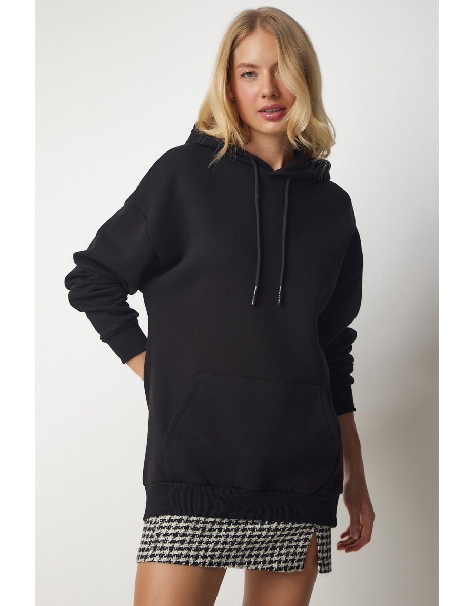 Shop Women s Black Knitted Hoodie with Knitted Sweatshirt Online in Bahrain VogaCloset