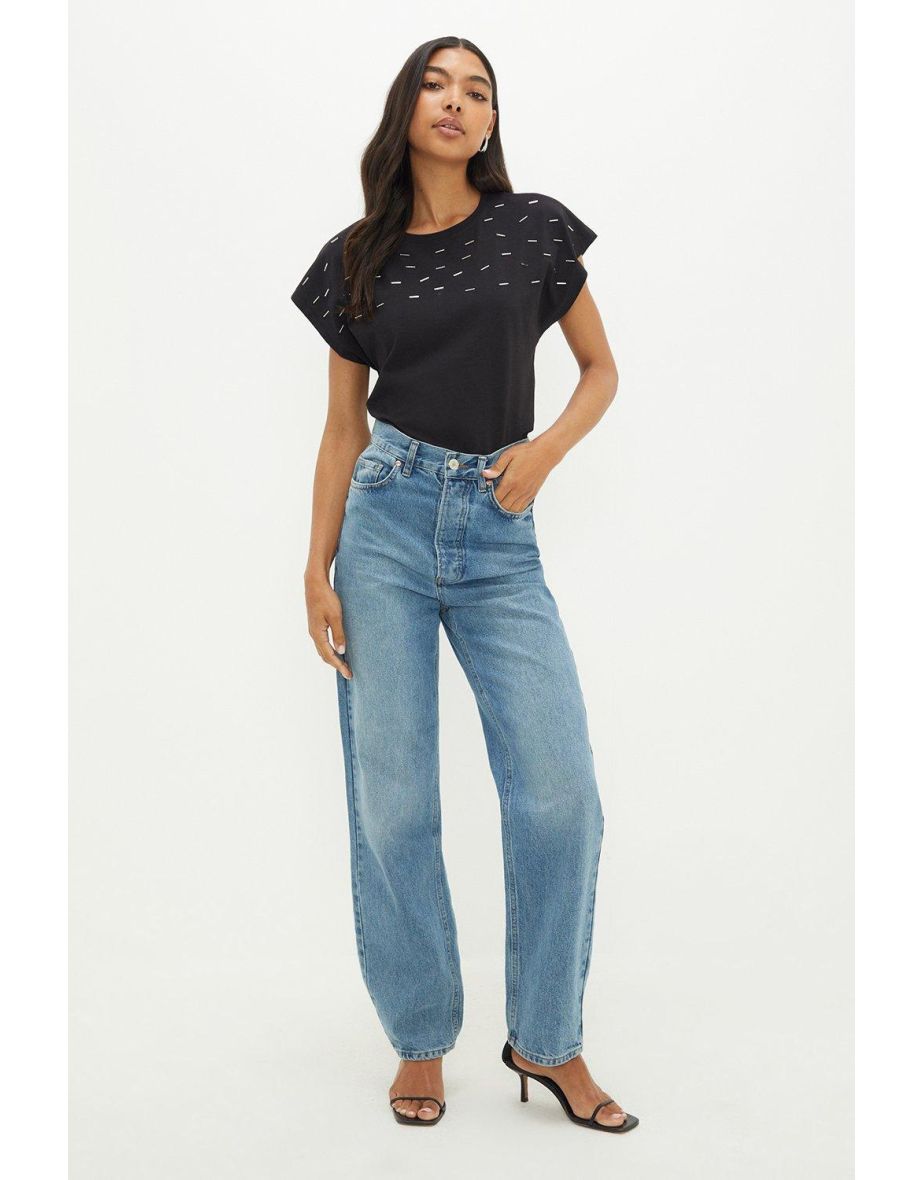 All Over Sequin Embellished T-Shirt