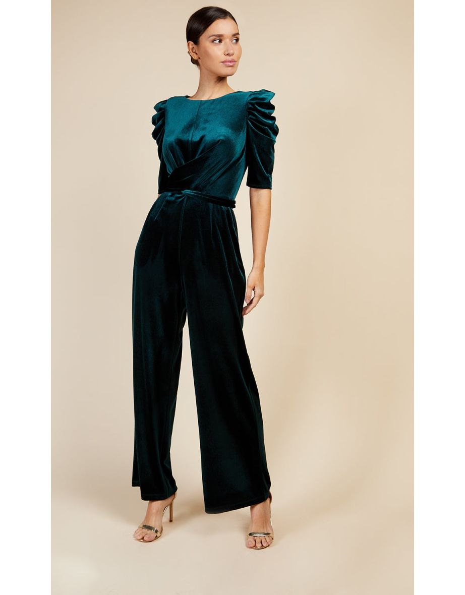 Emerald Green Velvet Jumpsuit