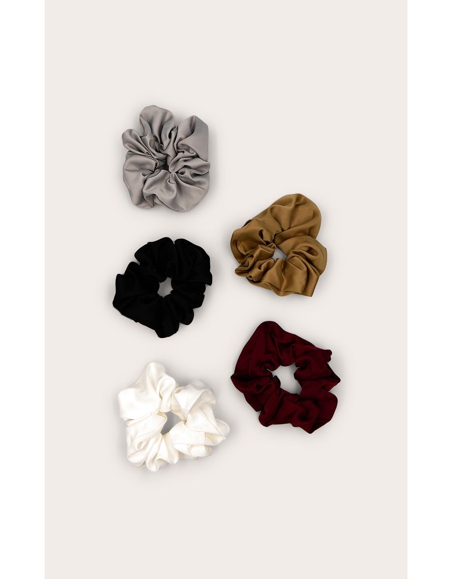 PRETTYLITTLETHING Multi Tonal Oversized Multipack Scrunchies