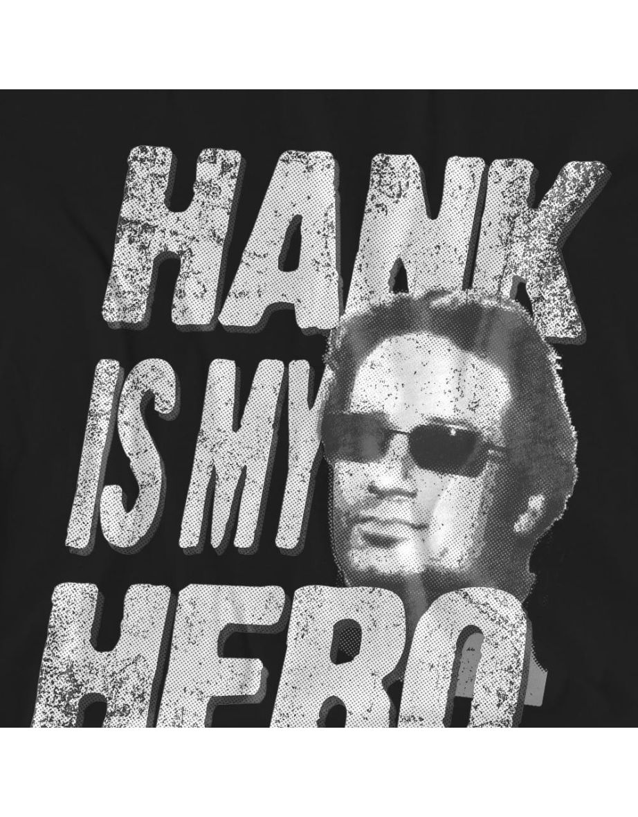 Californication Unisex Adult Hank Is My Hero T-Shirt - Black - 3