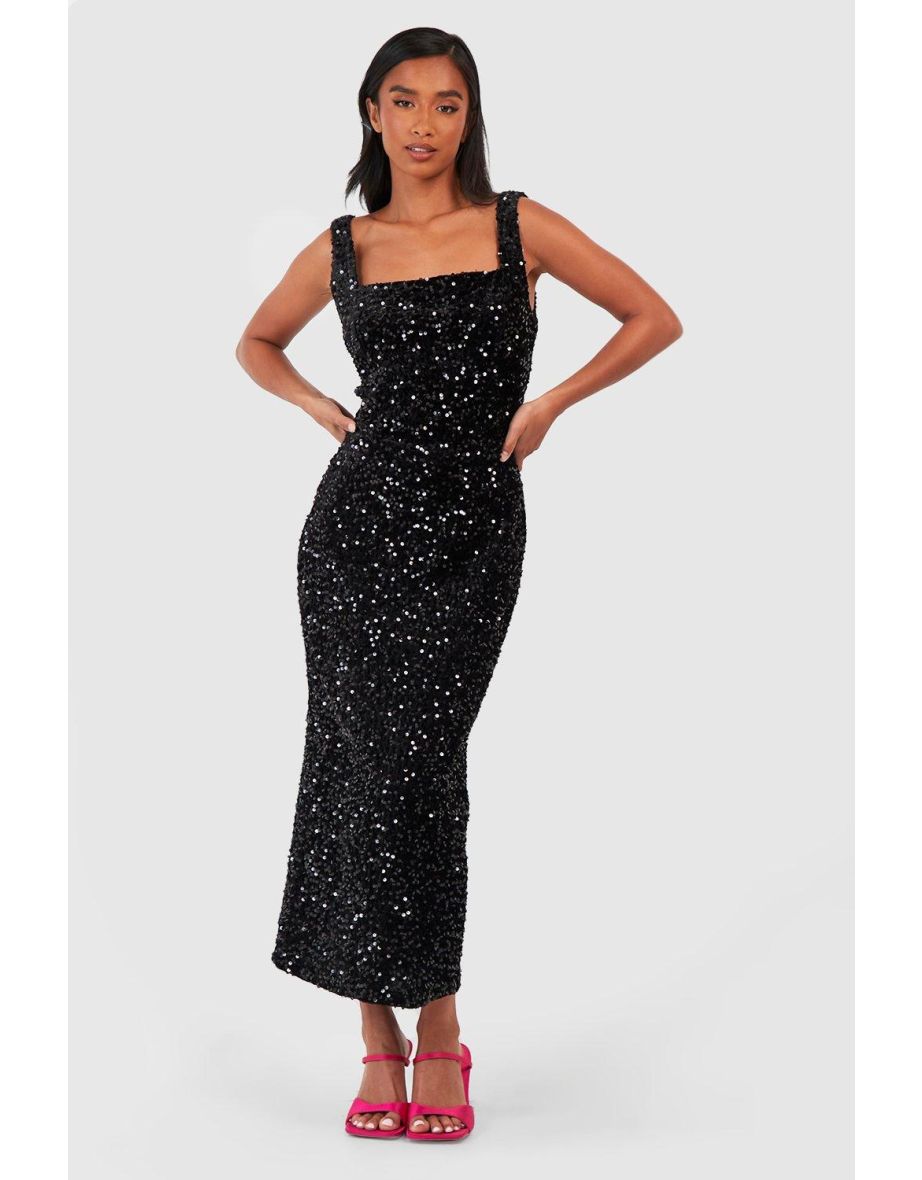 Black velvet clearance petite dress