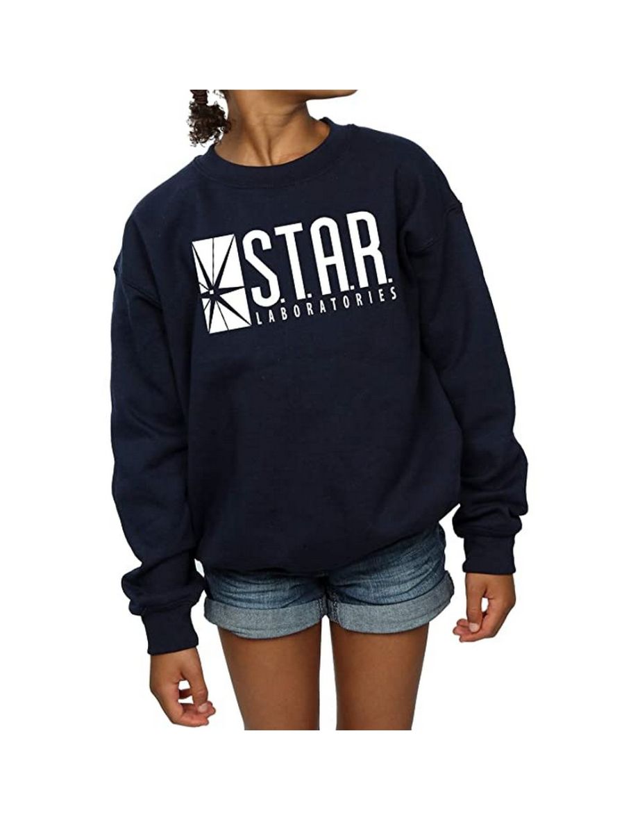 Shop The Flash Girls Star Labs Sweatshirt Navy Blue Online in Oman VogaCloset