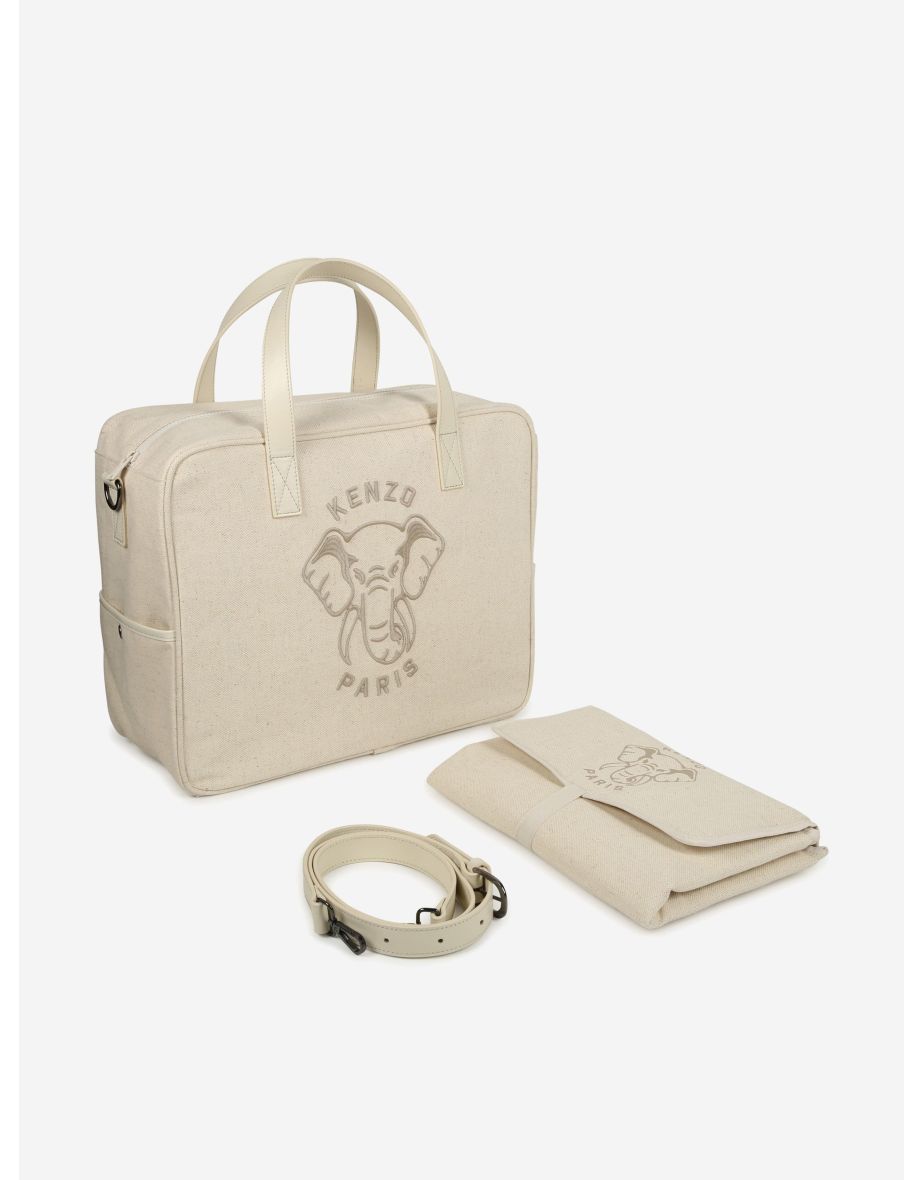 KENZO Baby  Elephant Changing Bag in Ivory (37cm)