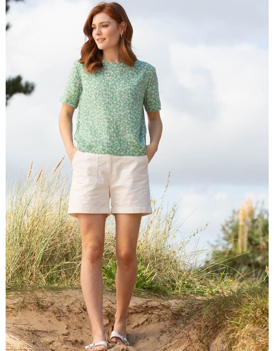 Bradpole twill chino shorts ecru