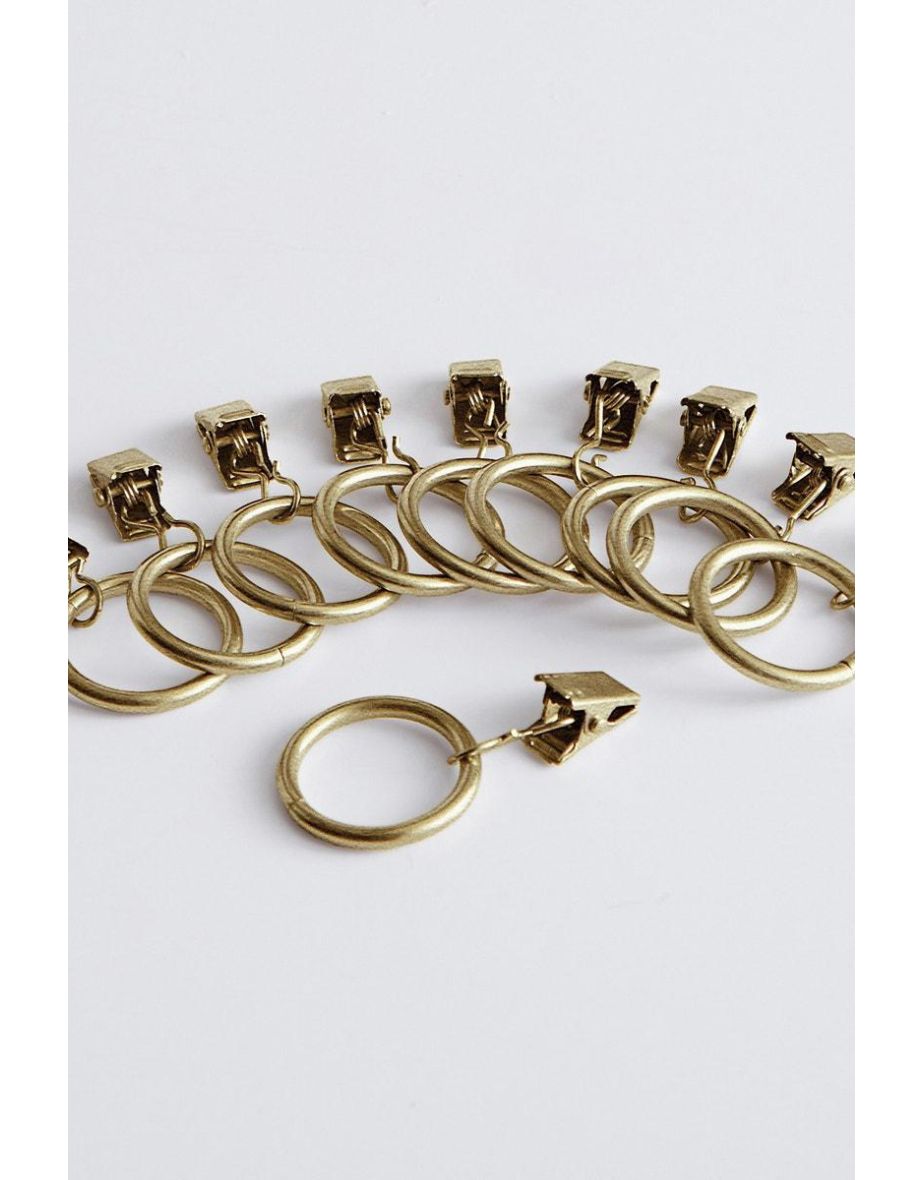 Set of 10 Onega Metal Curtain Rings (Diameter 3.6cm)