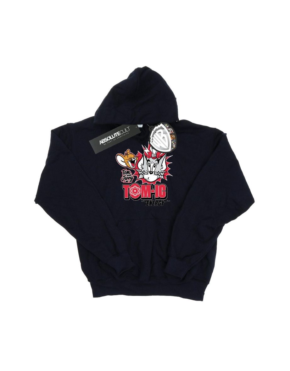 Tom And Jerry Girls Tomic Energy Hoodie - Navy Blue