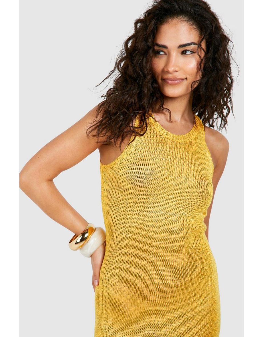 Petite Sequin Knit Maxi Beach Dress - 3