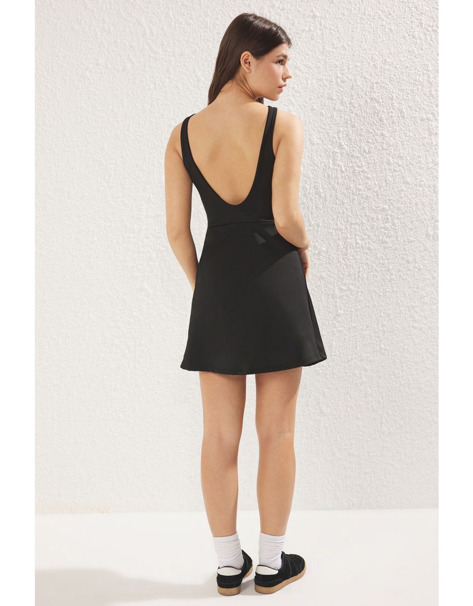 Black Diver/Scuba Regular Dress - 4