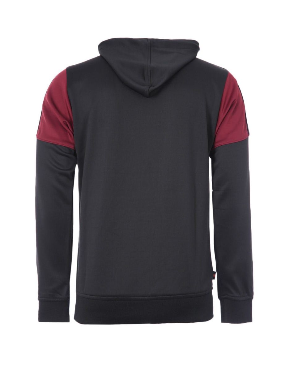 Men's Luke 1977 Baldur Colour Block Zip Hoodie in Black - 1