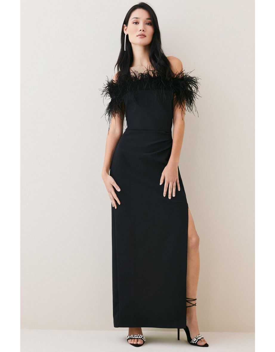 Feather bardot dress hotsell